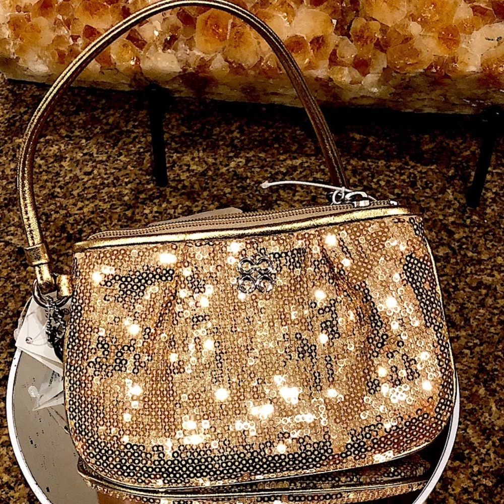 VINTAGE Gold Coach Special Edition Sequined Wallet